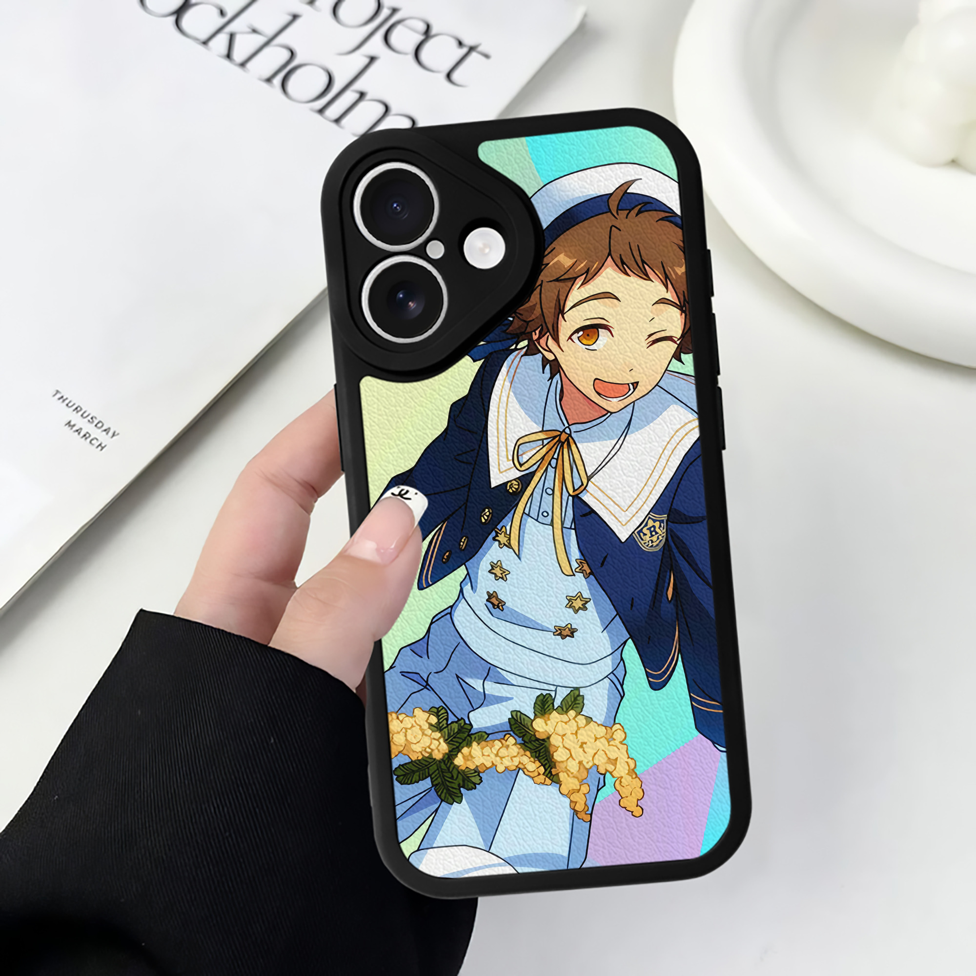 （画像用） あんさんぶるスターズ! Ensemble Stars 【iPhone 16シリーズ対応】シリコンスマホケース（レザー調） 材質：シリコン